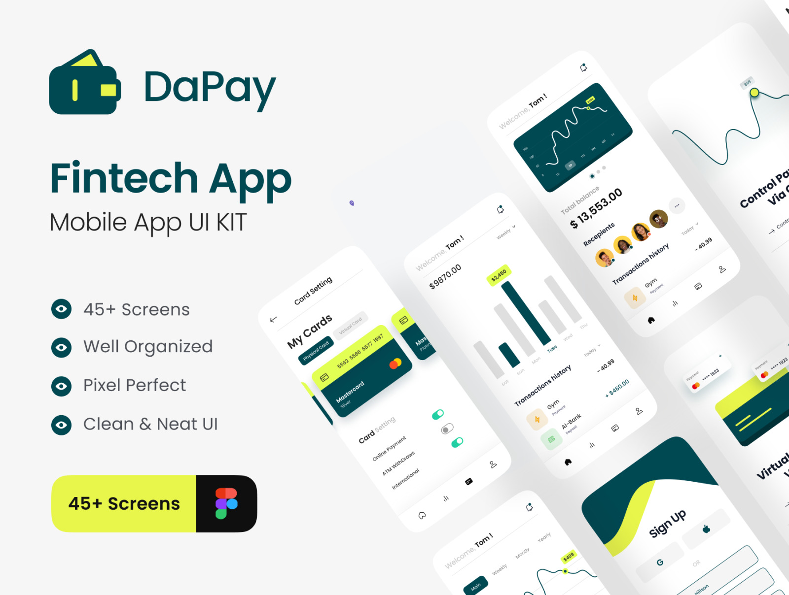 DaPay - Fintech Mobile App UI KIT DaPay - Fintech Mobile App UI KIT