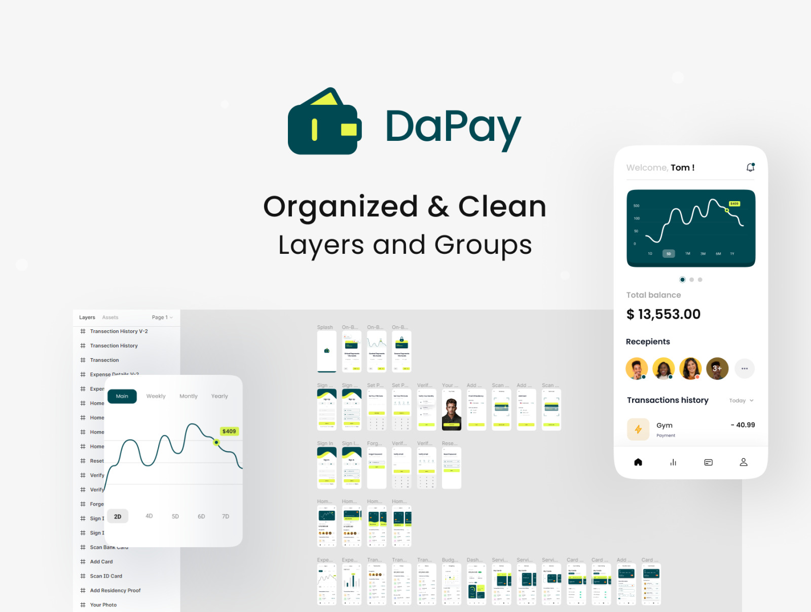 DaPay - Fintech Mobile App UI KIT DaPay - Fintech Mobile App UI KIT