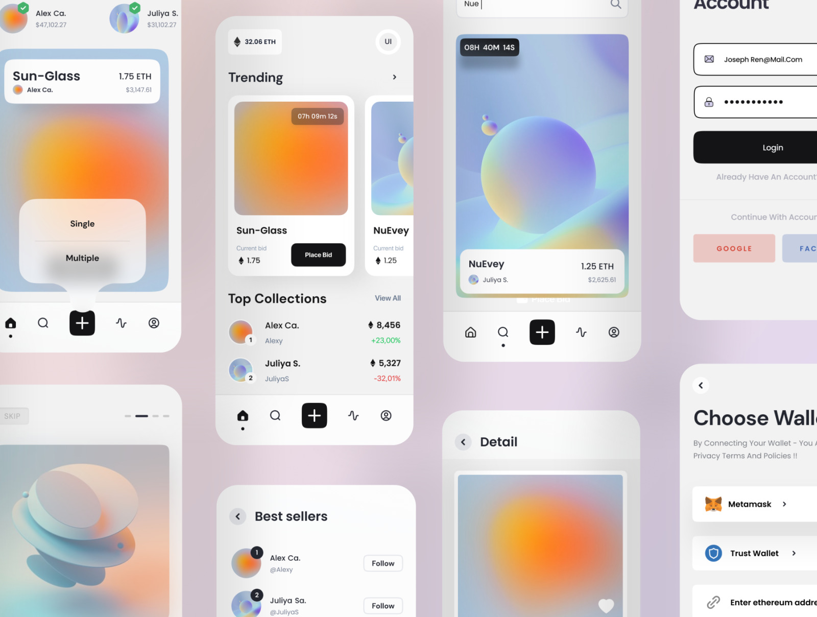 DiveSea - NFT Market App UI KIT DiveSea - NFT Market App UI KIT