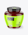 Glass Jar With Gooseberry Jam Mockup