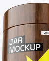 Dark Wood Jar Mockup