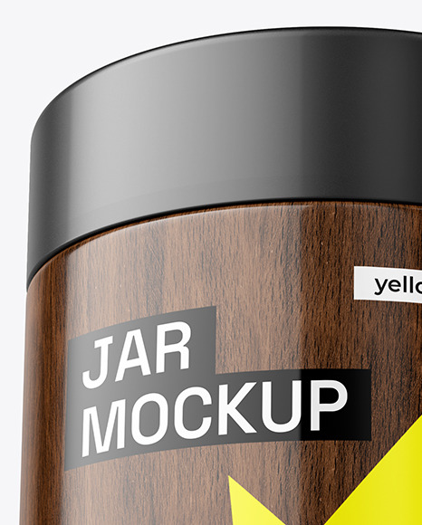 Dark Wood Jar Mockup