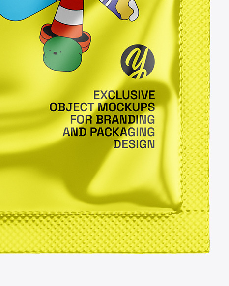 Metallic Sachet Mockup