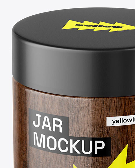 Dark Wood Jar Mockup