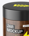 Dark Wood Jar Mockup