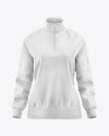 Women's Quarter Zip Sweatshirt Mockup