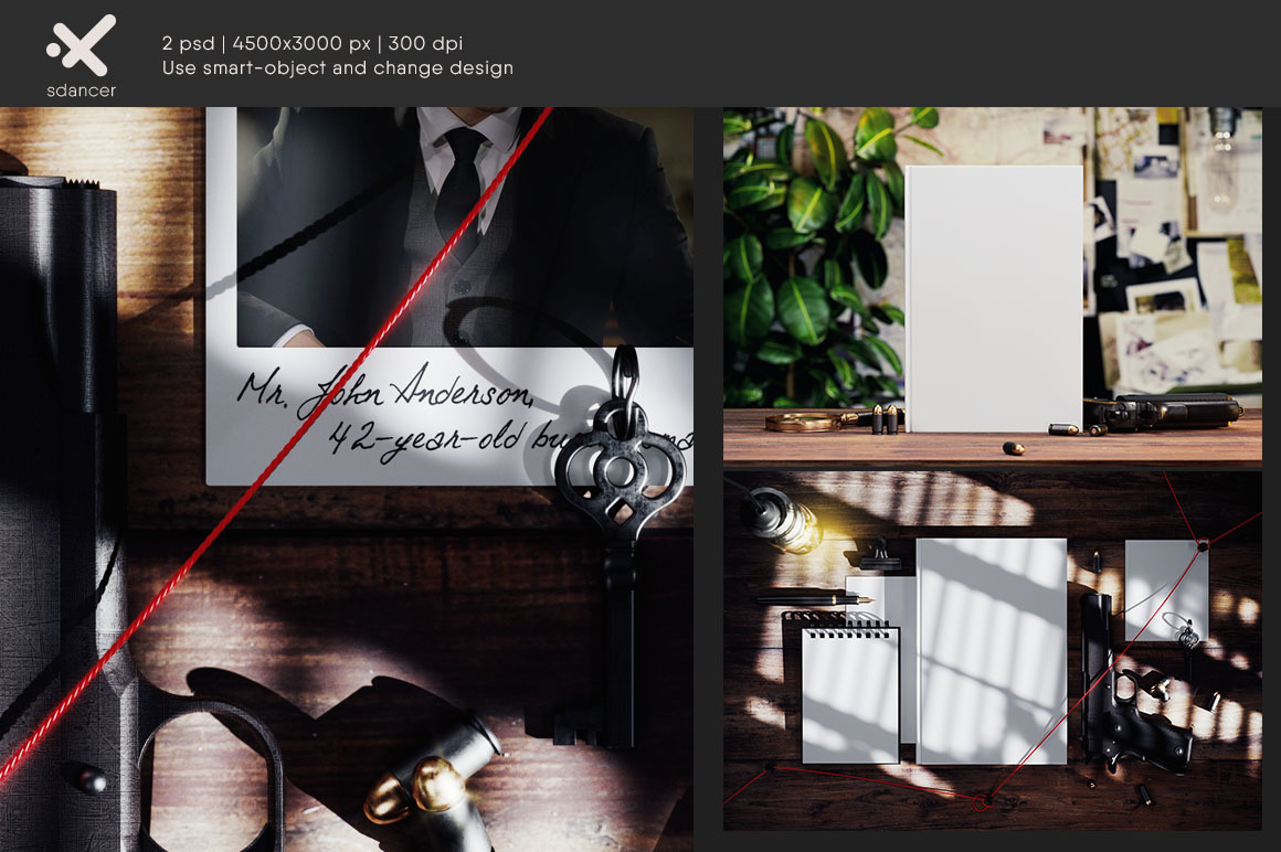Hardcover Book Mockup for Detective Story Presentation Hardcover Book Mockup for Detective Story Presentation