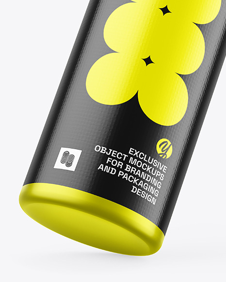 Matte Metallic Spray Bottle Mockup