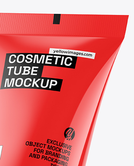 Glossy Cosmetic Tube Mockup