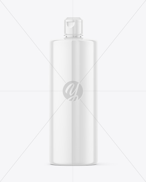 Glossy Plastic Bottle Mockup