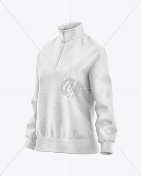 Women's Quarter Zip Sweatshirt Mockup