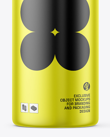 Matte Metallic Bottle Mockup