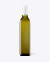 Green Glass Olive Oil Bottle Mockup