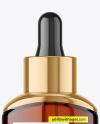 Amber Glass Dropper Bottle Mockup