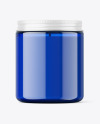 Blue Glass Candle Mockup