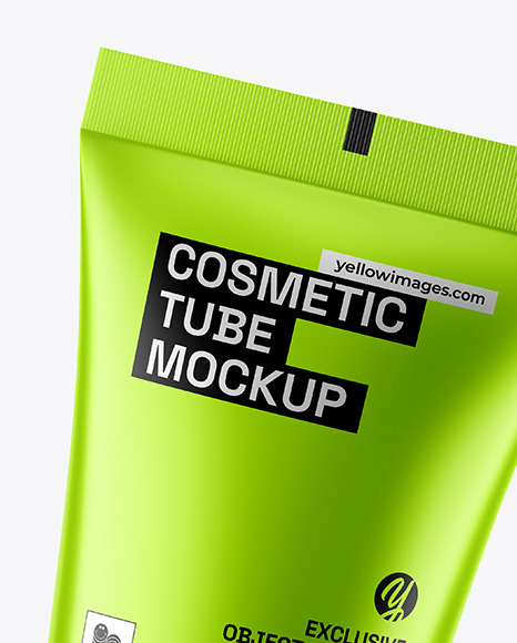 Matte Metallic Cosmetic Tube Mockup