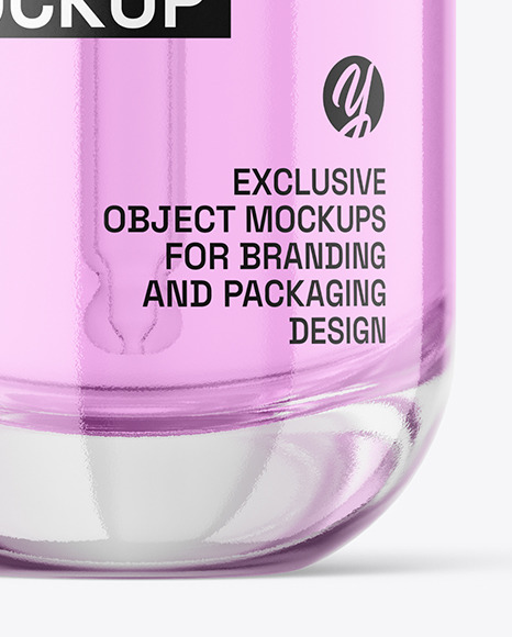 Clear Glass Dropper Bottle Mockup