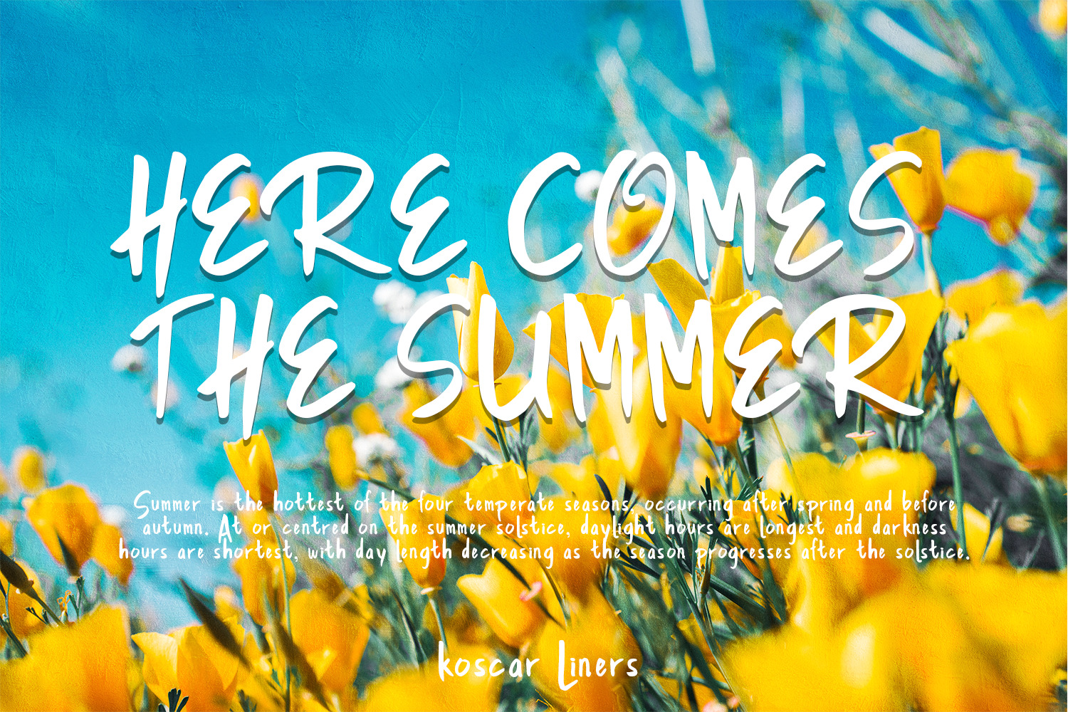 Koscar Liners - Handwritten Font Koscar Liners - Handwritten Font