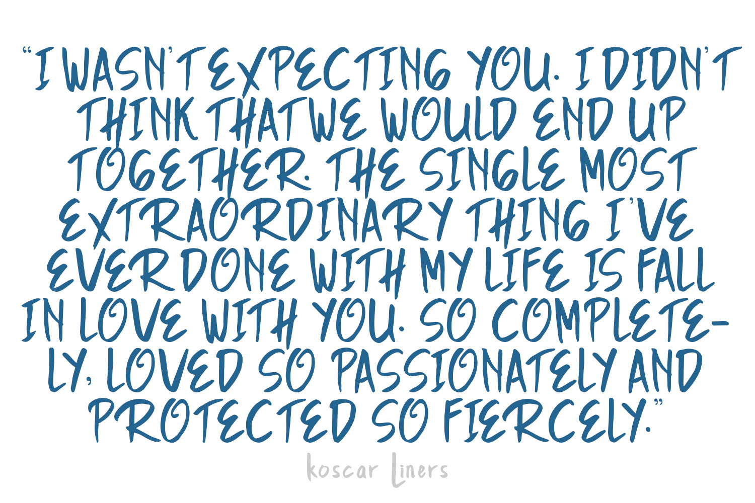 Koscar Liners - Handwritten Font Koscar Liners - Handwritten Font