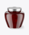 Glass Jar With Raspberry Jam Mockup