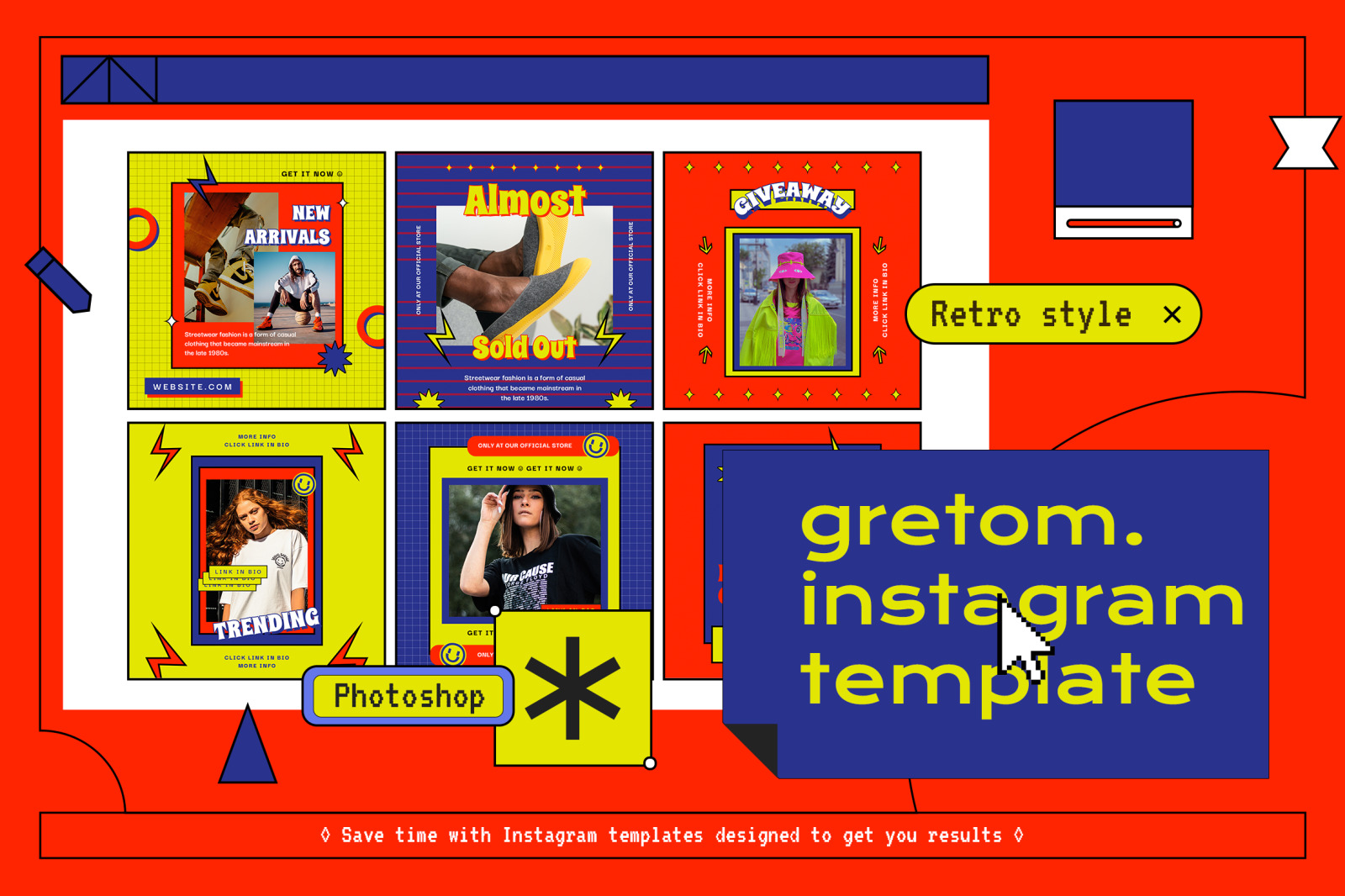 Gretom 90&#039;s Instagram Template