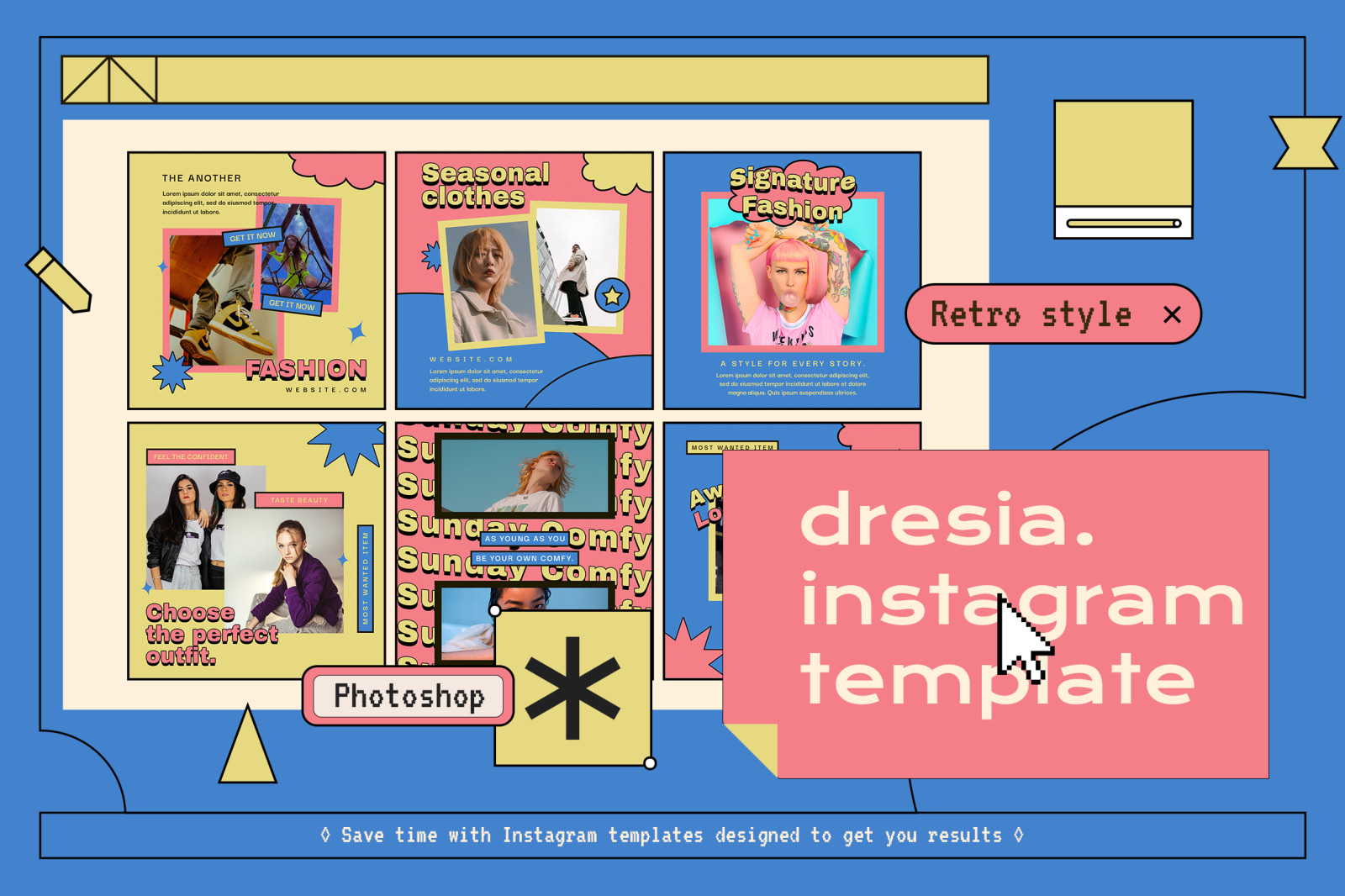 Dresia Y2k Modern Instagram Templates