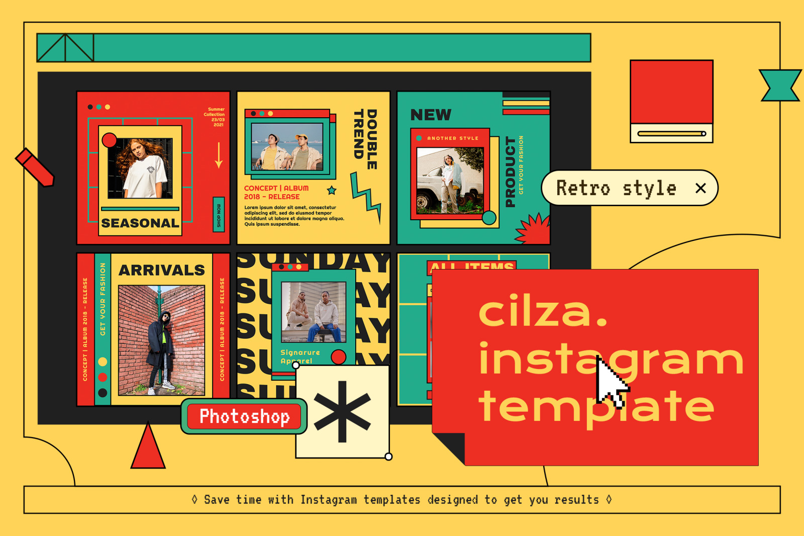 Cilza 90&#039;s Instagram Template