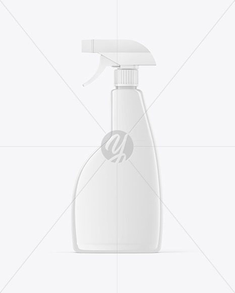 Glossy Spray Bottle Mockup