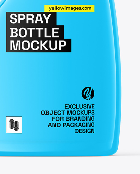 Glossy Spray Bottle Mockup