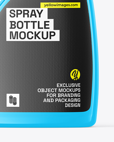 Glossy Spray Bottle Mockup