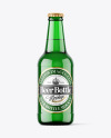 Green Glass Beer Bottle Mockup