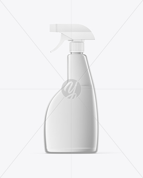 Glossy Metallic Spray Bottle Mockup