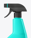 Glossy Metallic Spray Bottle Mockup