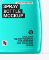 Glossy Metallic Spray Bottle Mockup