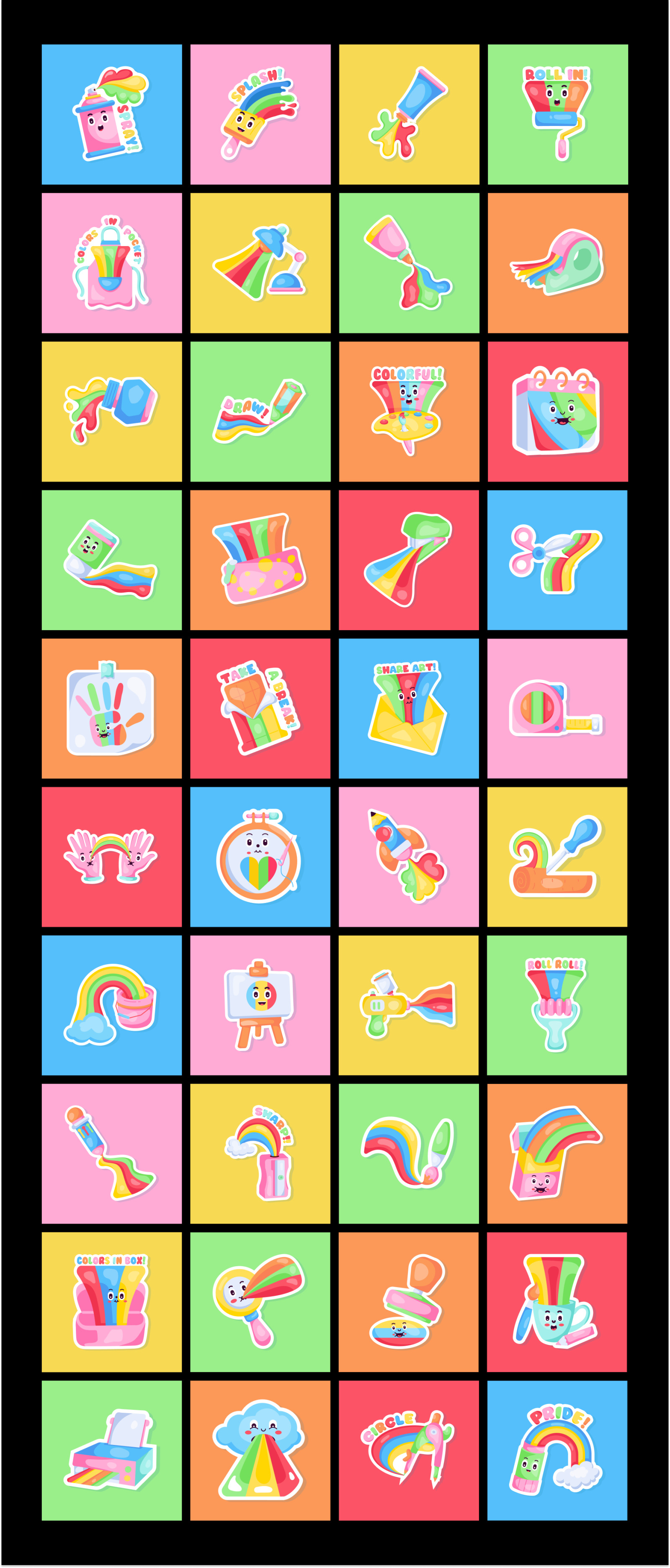 Animated Painting Stickers Animated Painting Stickers