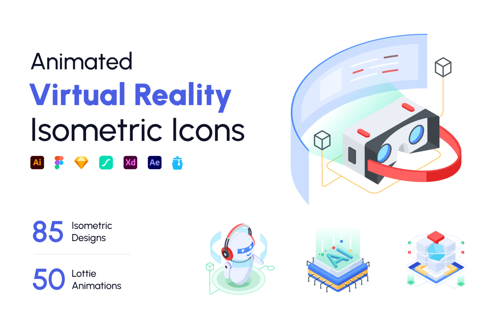 VR Isometric Illustration Set