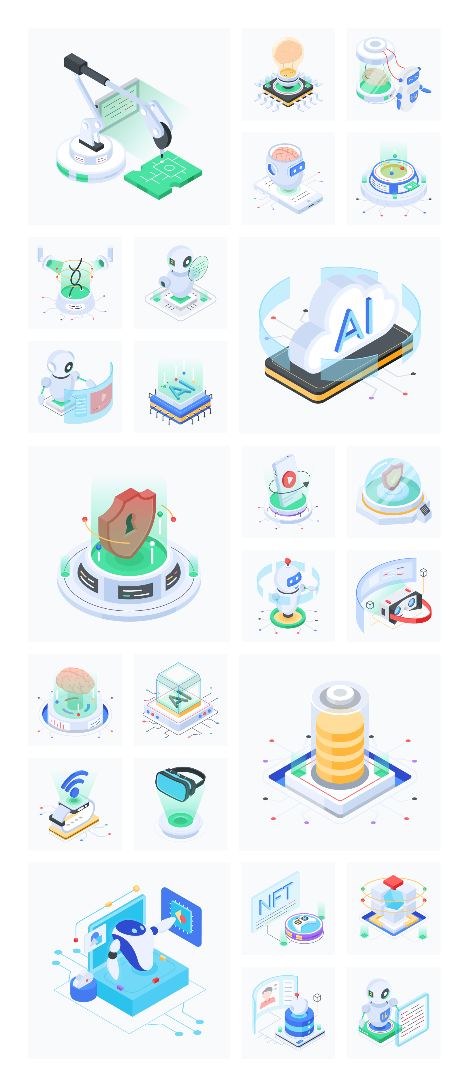 VR Isometric Illustration Set