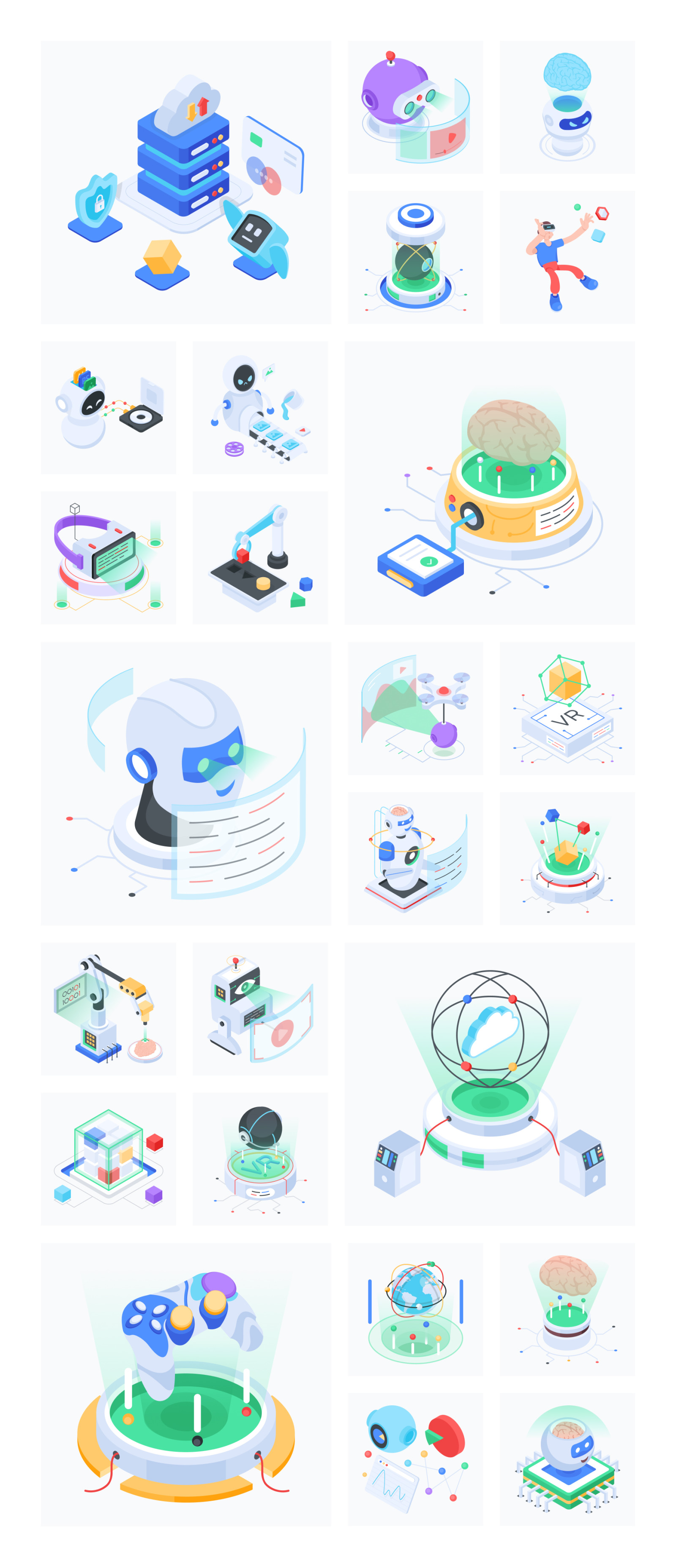 VR Isometric Illustration Set