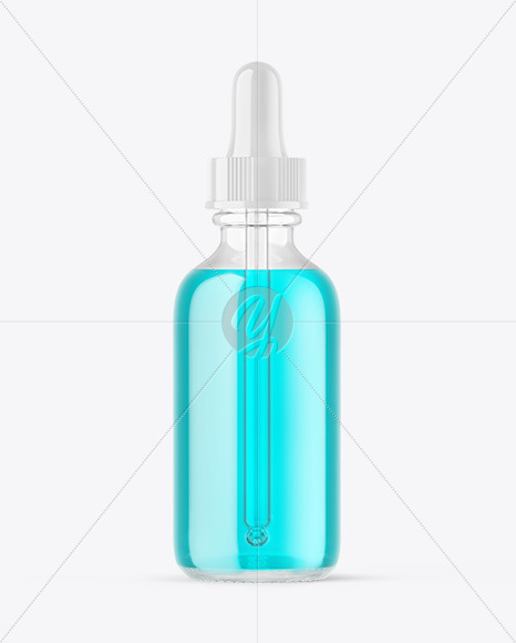 Clear Glass Dropper Bottle Mockup