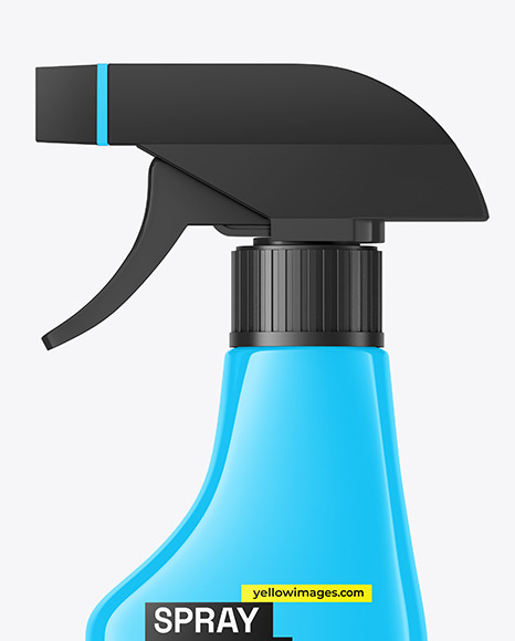 Glossy Spray Bottle Mockup