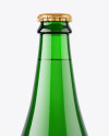 Green Glass Beer Bottle Mockup