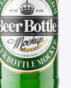 Green Glass Beer Bottle Mockup