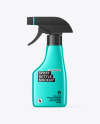 Glossy Metallic Spray Bottle Mockup