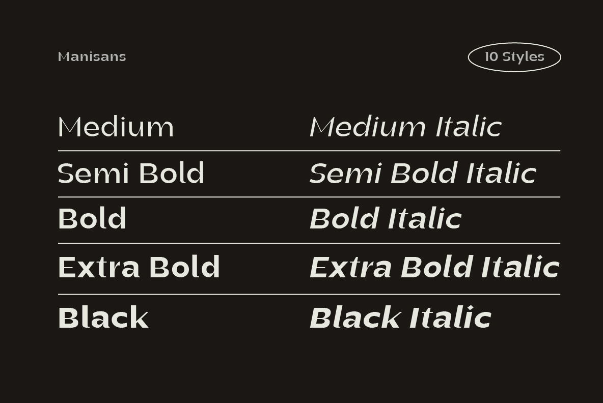 Manisans Sans Serif Display Font Family Manisans Sans Serif Display Font Family