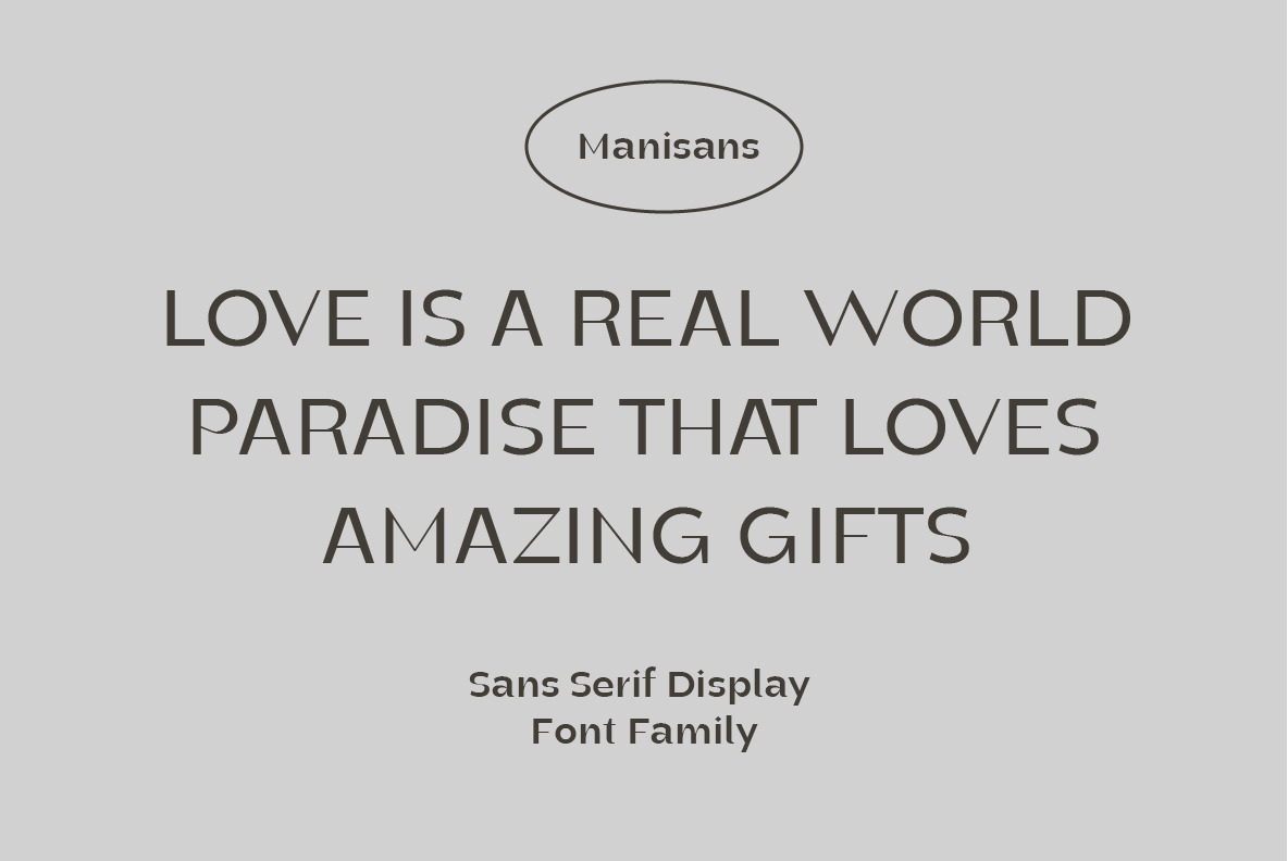 Manisans Sans Serif Display Font Family