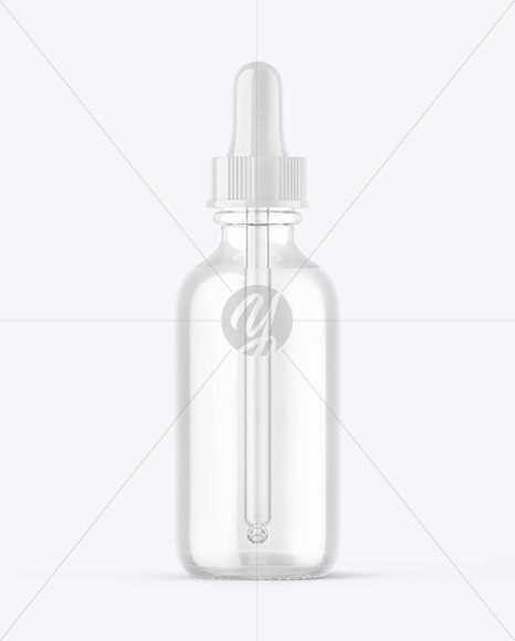 Clear Glass Dropper Bottle Mockup