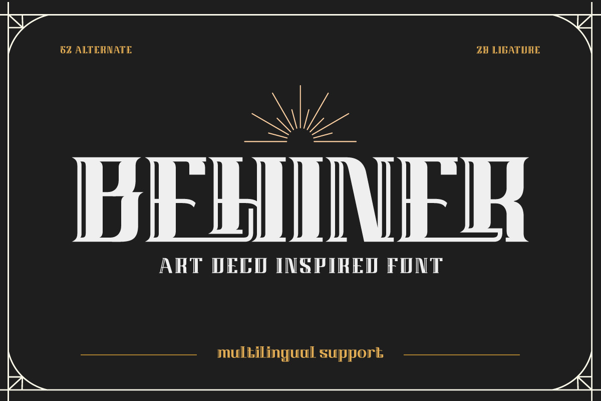 BEHINER | Art Deco Font BEHINER | Art Deco Font