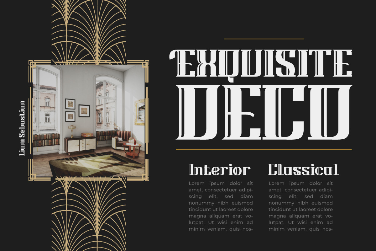 BEHINER | Art Deco Font