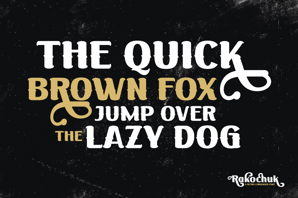 Rakochuk | Retro Condensed Font Rakochuk | Retro Condensed Font