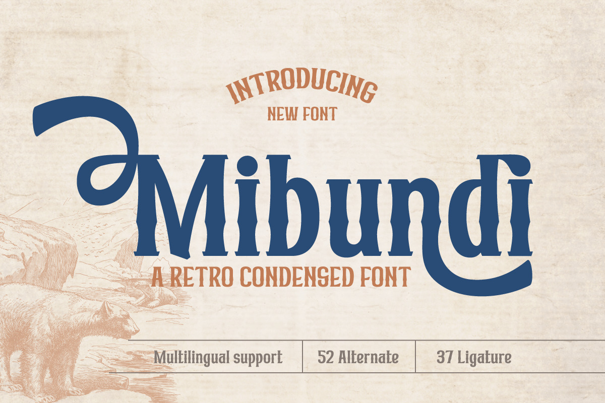 Mibundi | Retro Condensed Font Mibundi | Retro Condensed Font